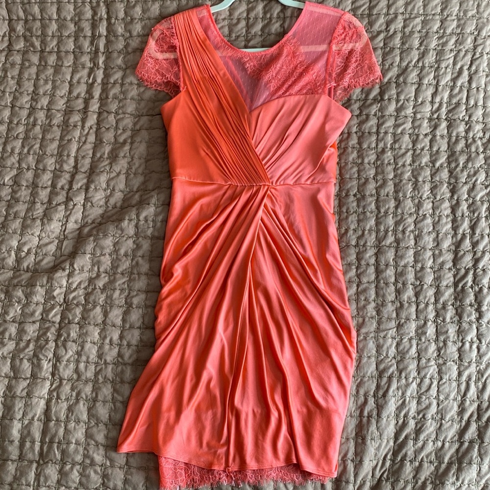 Coral cocktail dress